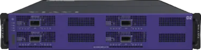 Front view of the VIAVI TestCenter D2 1.6T four-port OSFP test appliance